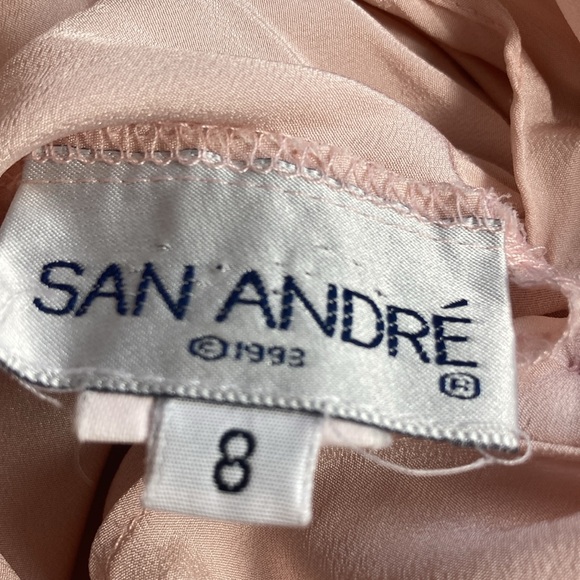 Womens Vintage 80’s Peach Rose San Andre Size 8 Blouse - Picture 3 of 8